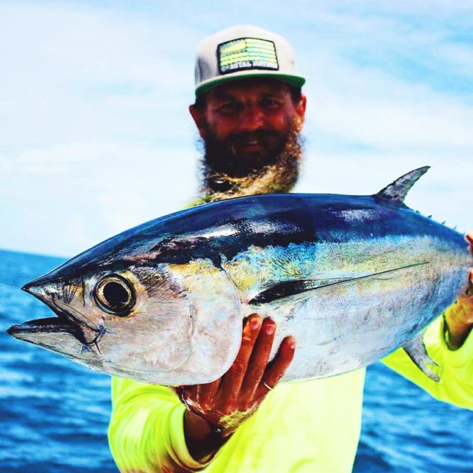 nice black fin tuna aboard seas the day