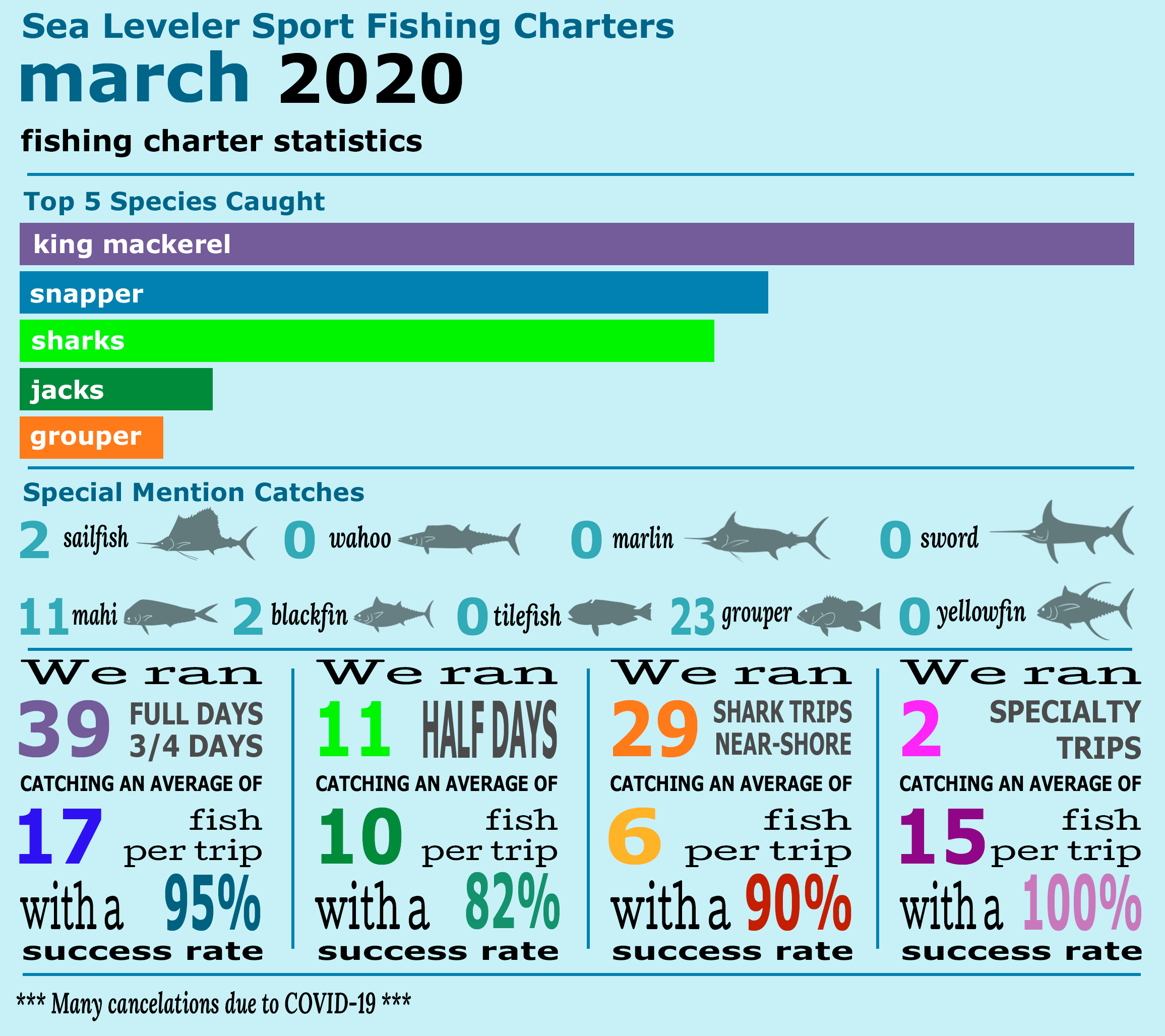 Florida Charter Fishing Statistics Sea Leveler Sport Fishing Charters