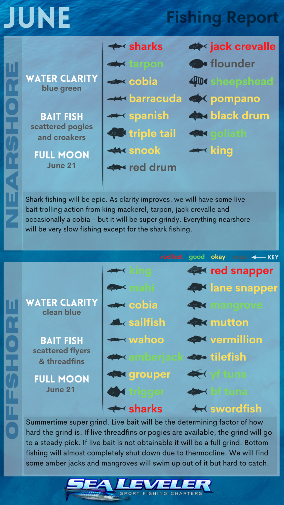 June 2024 fishing charters report